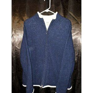 L.L. Bean Women’s Lambswool Fleece Jacket/Coat L-Reg Color:Blue